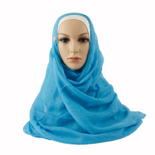 Мода блестящий хиджаб шарф мусульманский шарф